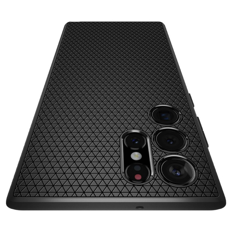 Spigen Liquid Air puzdro na Samsung Galaxy S22 Ultra, matná čierna