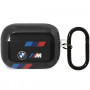 BMW BMAP222SOTK puzdro Tricolor Stripes pre Apple AirPods Pro 2. generácie, čierne
