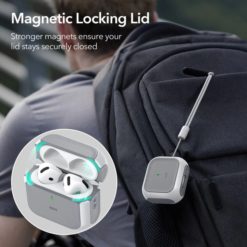 ESR Orbit HaloLock MagSafe puzdro pre Apple AirPods 4, biele
