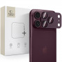 Tech-Protect Camfull Fit+ ochrana objektívu fotoaparátu pre Apple iPhone 18 Pro Max, bordová