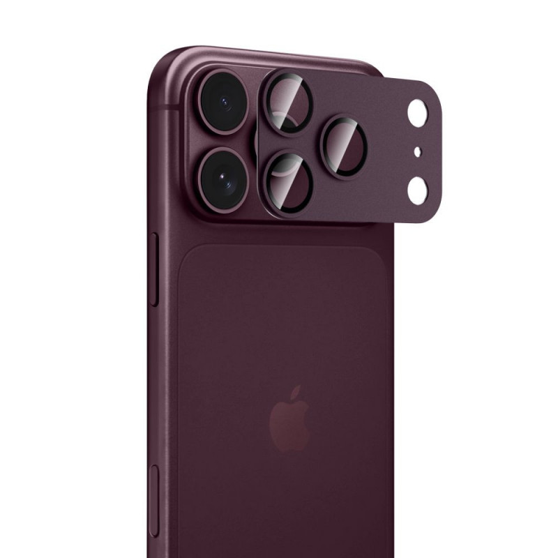 Tech-Protect Camfull Fit+ Apple iPhone 18 Pro ochranný kryt objektívu fotoaparátu, bordová