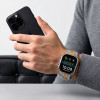 Tech-Protect Stainless THP6100 náramok z nehrdzavejúcej ocele pre Apple Watch 8 / 9 / 10 / 11 / 12 / SE / Ultra 44/45/46/49 mm, Titanium/Orange