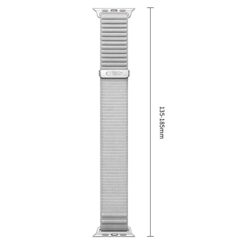 Tech-Protect Nylonloop remienok na Apple Watch 8 / 9 / 10 / 11 / 12 / SE / Ultra 44/45/46/49 mm, svetlosivý