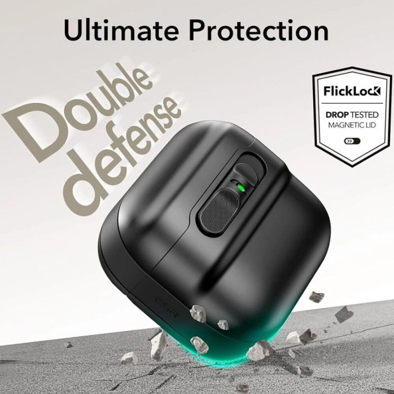 ESR Pulse HaloLock MagSafe puzdro pre Apple AirPods 4, čierne