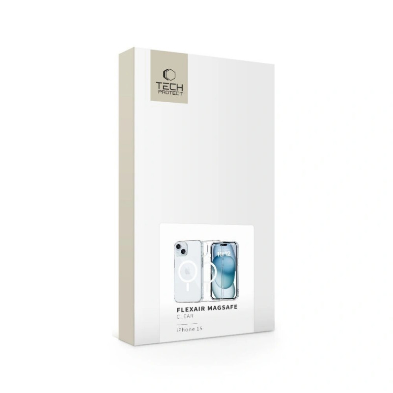 Tech-Protect FlexAir MagSafe THP3578 puzdro pre Apple iPhone 15, priehľadné