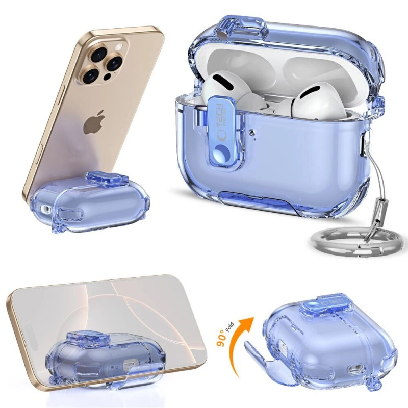 Tech-Protect Bounce Pro puzdro na nabíjacie puzdro Apple AirPods Pro 3, priehľadné