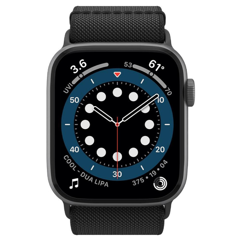 Remienok Spigen Fit Lite pre Apple Watch 4/5/6/7/SE/8/9/Ultra 44/45/49 mm, čierny