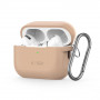 Tech-Protect Silikónové puzdro s háčikom pre Apple AirPods Pro 1 / 2, Cafe Latte