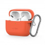 Tech-Protect Silikónové puzdro Hook pre Apple AirPods Pro 1 / 2, neónovo oranžové