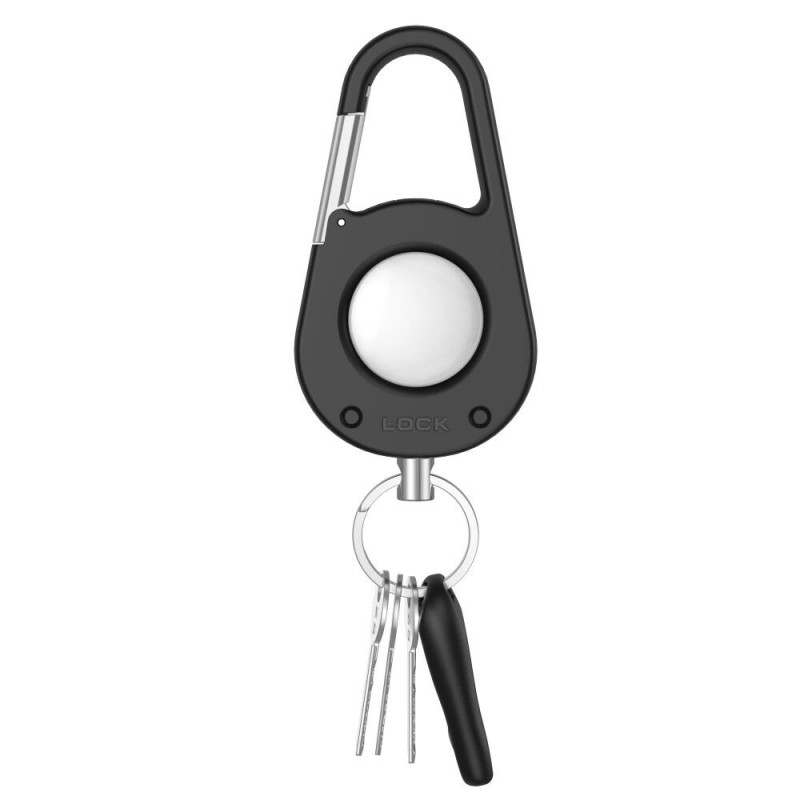 Tech-Protect Slidelock Carabiner Keychain puzdro na Apple AirTag 1/2, čierne
