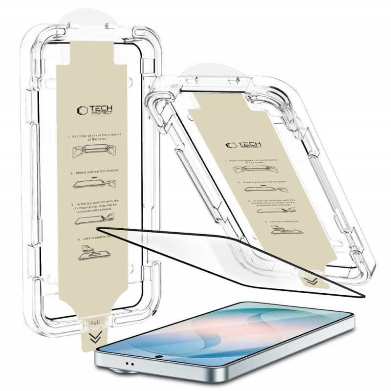 Tech-Protect Quick Set AR+ antireflexné sklo pre Samsung Galaxy S26+ Plus, čierne