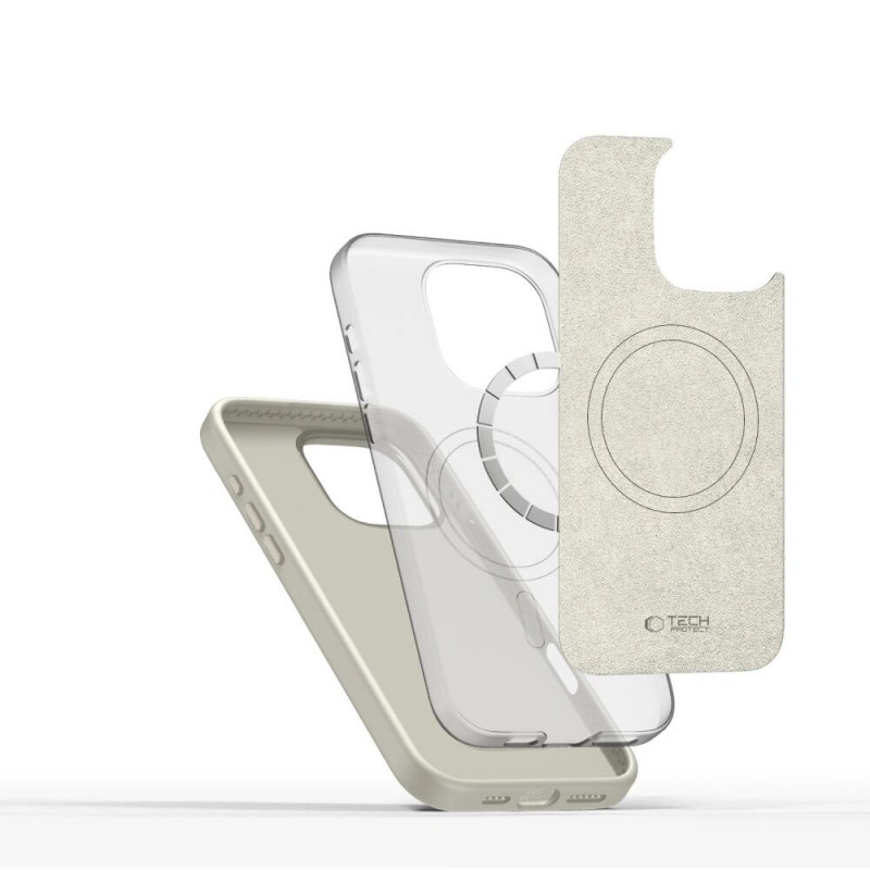 Tech-Protect Silicone Pure MagSafe puzdro pre Apple iPhone 16 Pro, Cosmic Latte
