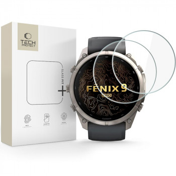 Tech-Protect Glass Fit+ tvrdené sklo pre Garmin Fenix 9 Pro 51 mm, číre (2 ks)