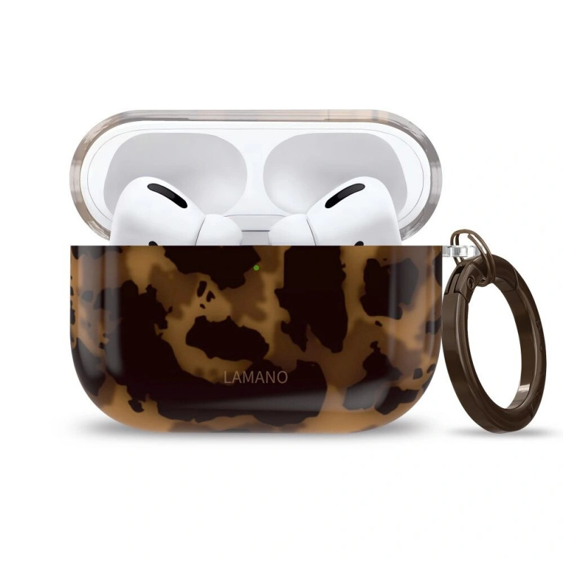 Tech-Protect Lamano puzdro Apple AirPods Pro 1 / 2 Panther (čierna a hnedá)