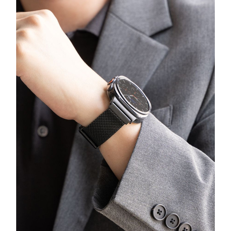 Kovový náramok Ringke Metal One Mesh RGK12092 pre Samsung Galaxy Watch Ultra 1 / 2 (2024-2026) 47 mm, čierny