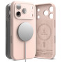 Ringke Silikónové magnetické puzdro MagSafe pre Apple iPhone 18 Pro, ružový piesok