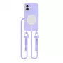 Tech-Protect Magnecklace MagSafe puzdro s šnúrkou na Apple iPhone 16, fialové
