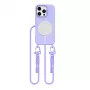 Tech-Protect Magnecklace MagSafe puzdro s šnúrkou na Apple iPhone 16 Pro, fialové