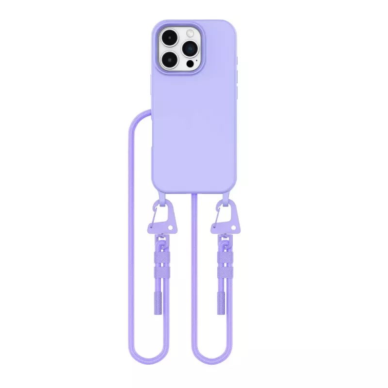 Tech-Protect Magnecklace MagSafe puzdro s šnúrkou na Apple iPhone 16 Pro, fialové
