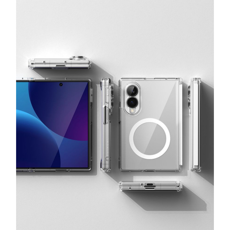 Puzdro Ringke Fusion Flap Magnetic MagSafe pre Samsung Galaxy Z Fold 8, priehľadné