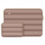 Tech-Protect Puffy puzdro na notebook 13-14" s vreckom na príslušenstvo, Walnut