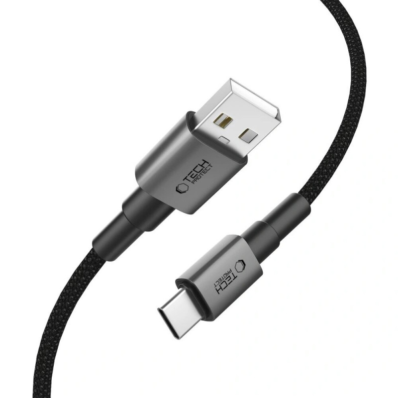 Kábel Tech-Protect Ultraboost DNA USB-A / USB-C 15W/3A 100 cm, Iron Grey