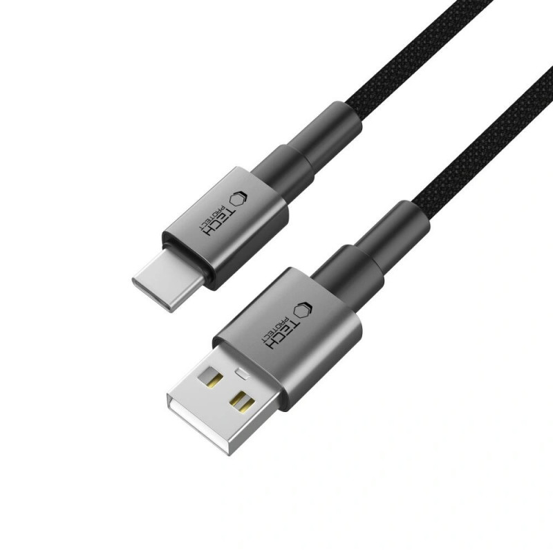 Kábel Tech-Protect Ultraboost DNA USB-A / USB-C 15W/3A 100 cm, Iron Grey