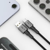 Kábel Tech-Protect Ultraboost DNA USB-A / USB-C 15W/3A 100 cm, Iron Grey