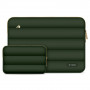 Puzdro na notebook Tech-Protect Puffy 15-16" s vreckom na príslušenstvo, Army Green