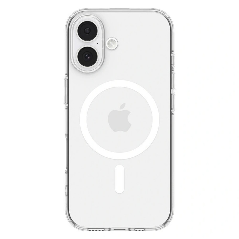 Spigen Liquid Crystal Mag MagSafe puzdro pre Apple iPhone 17, priehľadné/biele