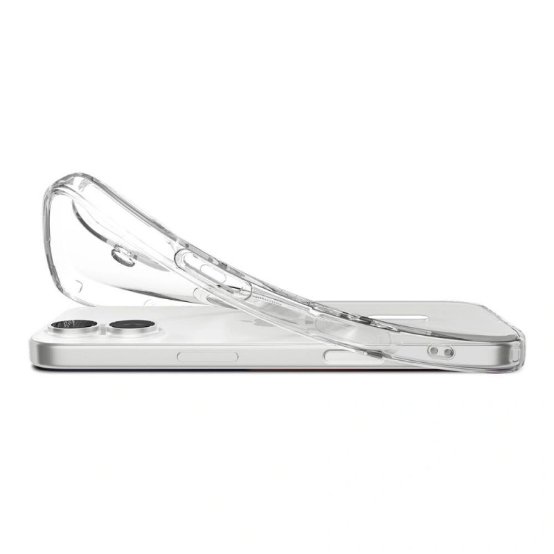Spigen Liquid Crystal Mag MagSafe puzdro pre Apple iPhone 17, priehľadné/biele