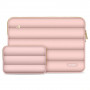 Tech-Protect Puffy puzdro na notebook 13-14" s vreckom na príslušenstvo, Dusty Rose