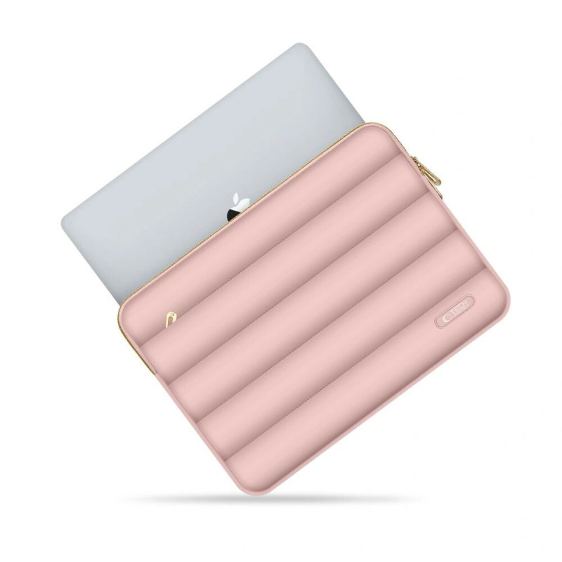 Tech-Protect Puffy puzdro na notebook 13-14" s vreckom na príslušenstvo, Dusty Rose