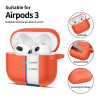 Tech-Protect Silikónové puzdro Hook pre Apple AirPods 3 s karabínou, neónová oranžová
