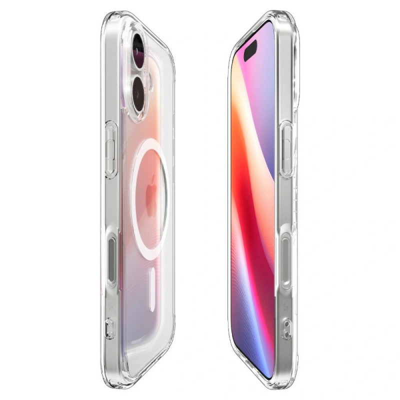 Puzdro Spigen Ultra Hybrid Mag MagSafe ACS10380 pre Apple iPhone 17, priehľadné/biele