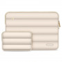 Tech-Protect Puffy puzdro na notebook 13-14" s vreckom na príslušenstvo, piesková
