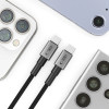 Kábel Tech-Protect Ultraboost DNA USB-C / USB-C PD60W/3A 100 cm, Iron Grey