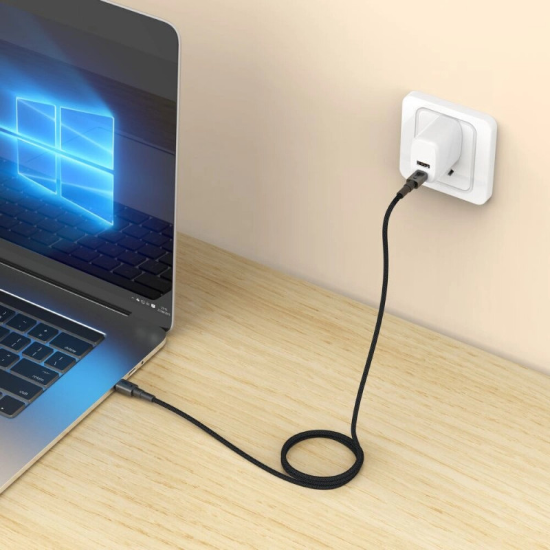 Kábel Tech-Protect Ultraboost DNA USB-C / USB-C PD60W/3A 100 cm, Iron Grey