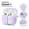 Tech-Protect Silikónové puzdro Hook pre Apple AirPods 3 s karabínou, levanduľová