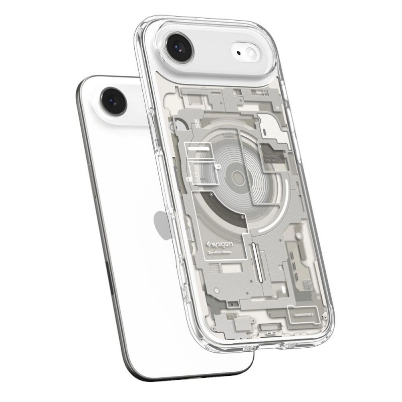 Puzdro Spigen Ultra Hybrid Mag MagSafe ACS10319 pre Apple iPhone Air, Zero One Natural Titanium