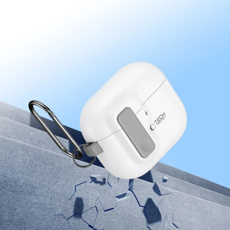 Tech-Protect tenké puzdro Slim Hook pre Apple AirPods 4, biele