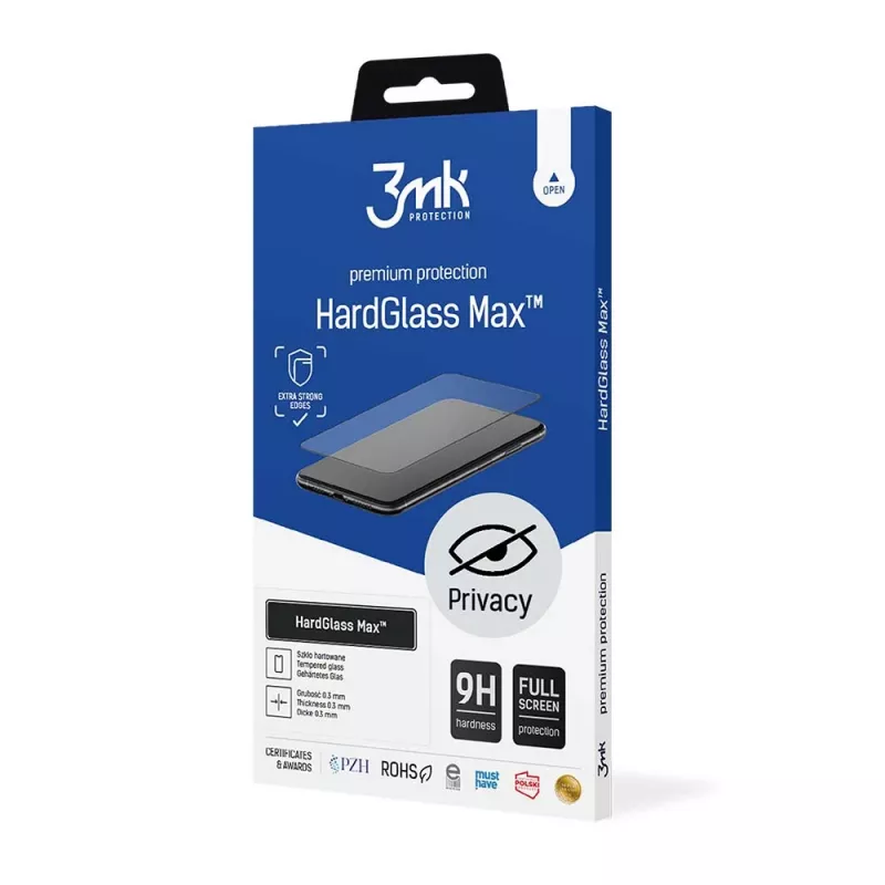 3MK HardGlass Max Privacy tvrdené sklo na ochranu displeja pre Samsung Galaxy A34 5G, čierna