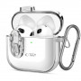 Puzdro Tech-Protect Slim Hook pre Apple AirPods 4, priehľadné