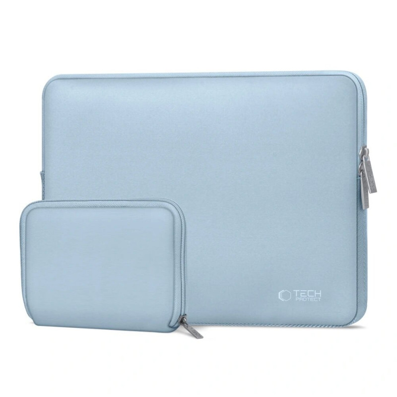 Puzdro Tech-Protect NeoSlim pre notebook 13-14" s vreckom na príslušenstvo, Winter Blue