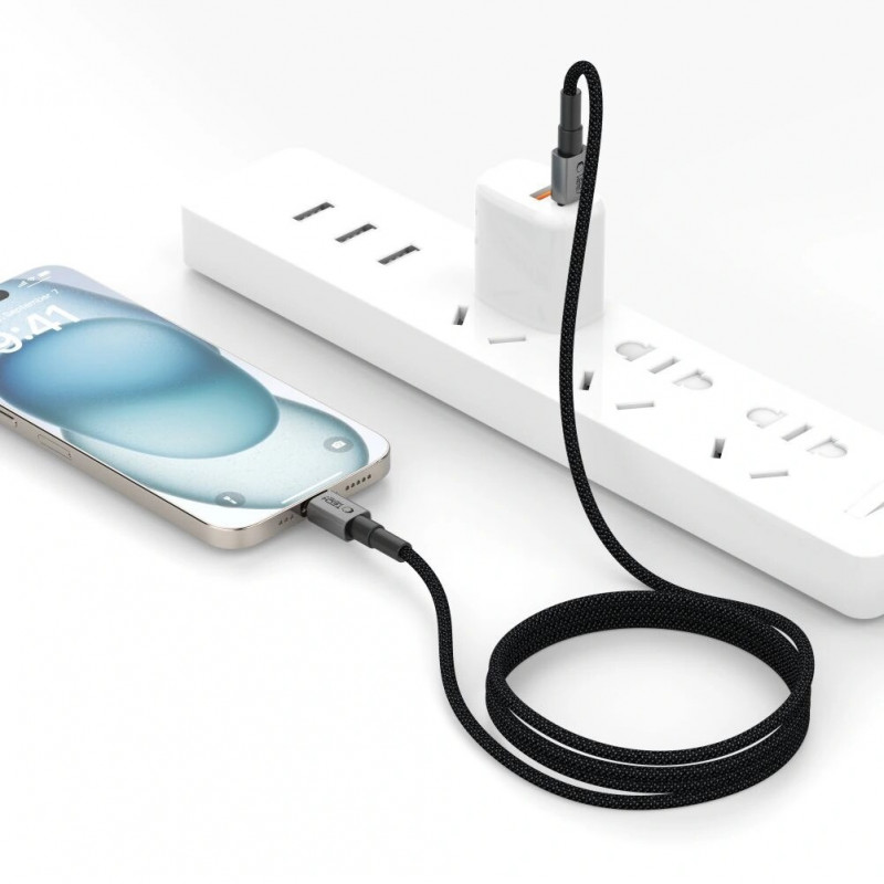 Kábel Tech-Protect Ultraboost DNA USB-C / USB-C PD100W/5A 200 cm, Iron Grey
