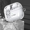 Tech-Protect FlexAir puzdro s karabínkou pre Samsung Galaxy Buds 3 / 3 Pro, priehľadné