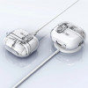 Tech-Protect FlexAir puzdro s karabínkou pre Samsung Galaxy Buds 3 / 3 Pro, priehľadné