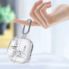 Tech-Protect FlexAir puzdro s karabínkou pre Samsung Galaxy Buds 3 / 3 Pro, priehľadné