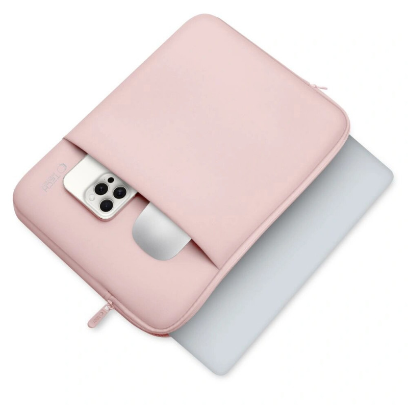 Tech-Protect neoprénové puzdro na notebook 13", Dusty Rose (ružová)