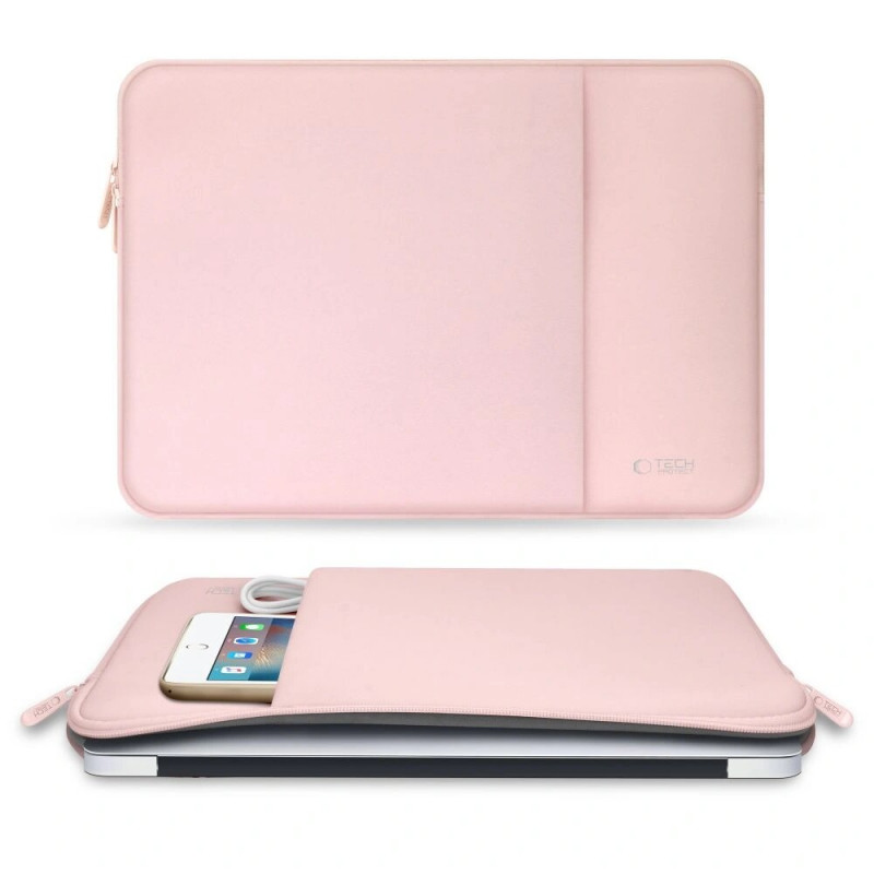 Tech-Protect neoprénové puzdro na notebook 13", Dusty Rose (ružová)